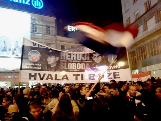 100,000 turn up to Zagreb's main square to welcome Gotovina 