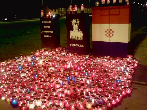 Zagreb Lights Up for Vukovar Remembrence Day