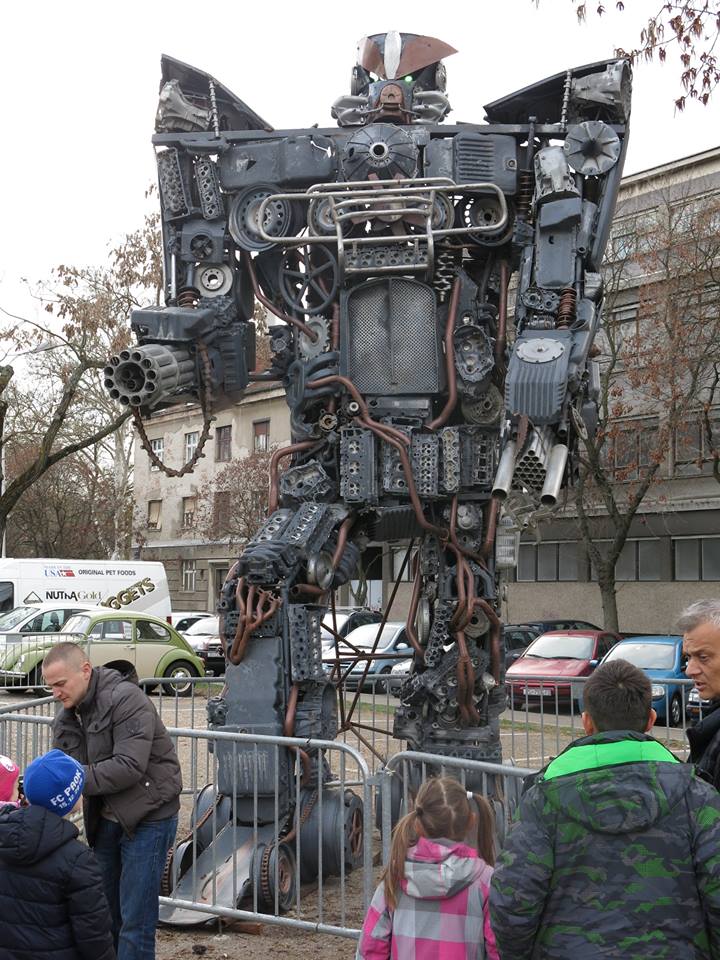 Transformers made from scrap metal (photo credit: Damir Tomić/Zakaj Volim Zagreb) 