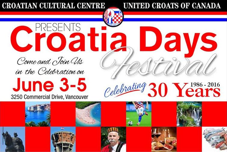 Croatia Days Festival to Celebrate 30th Anniversary in Canada