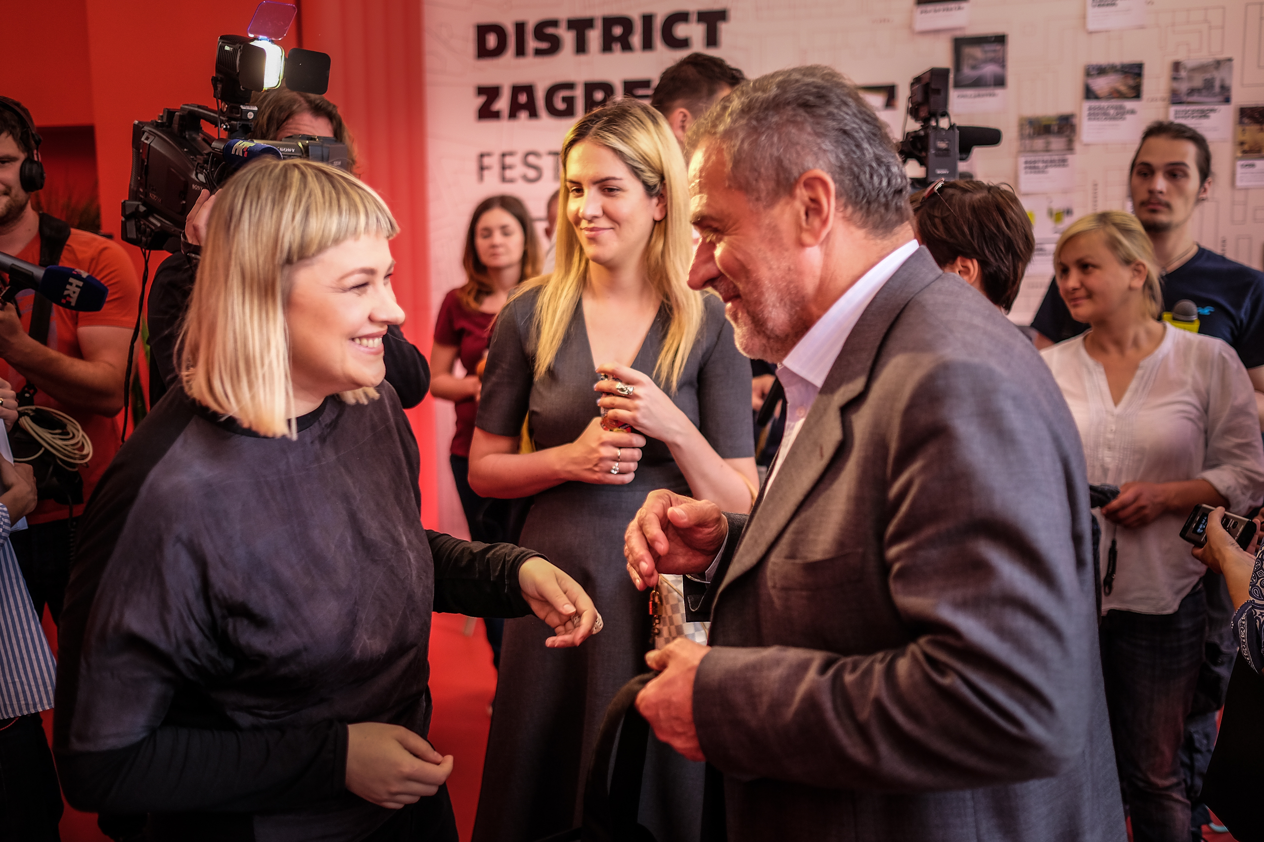 Zagreb mayor Milan Bandić and Ira Prayer (photo credit: Sanjin Kastelan)