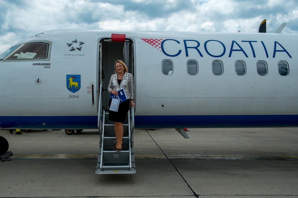 Suzana Brenko is Croatia Airline's millionth passenger (photo: Croatia Airlines)