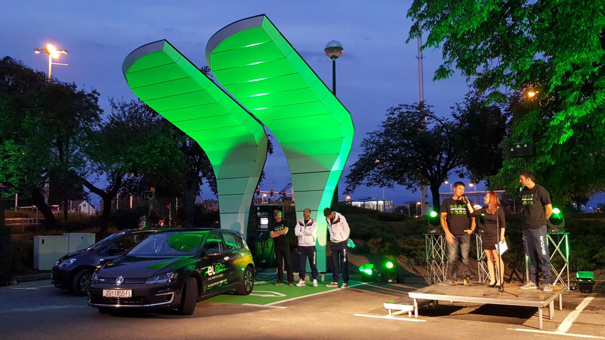 First solar-powered electric-vehicle charging station opens in Croatia (photo credit: croenergo.eu (T.M.) / FOSCROT / Tomislav Marjanović)