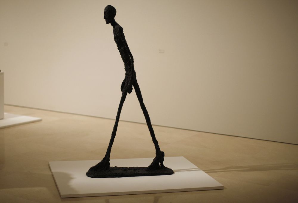 'Walking Man 1' sculpture (photo credit: Jon Nazca/Reuters)