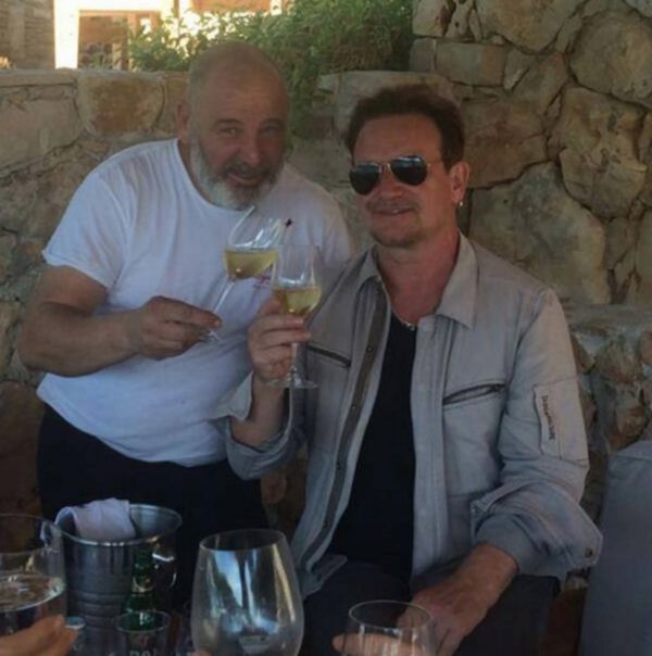 Croatian chef Hrvoje Zirojević with Bono today