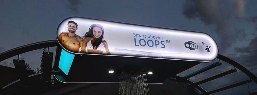 First Smart Shower LOOPS goes up (photo credit: Pitaya Solutions)