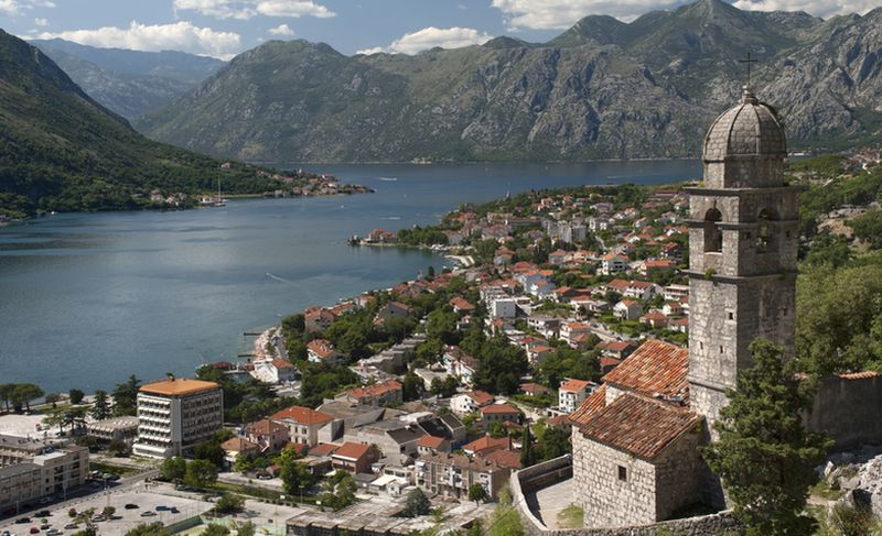"Crkva Gospa od Zdravlja" church, Kotor bay, Montenegro.