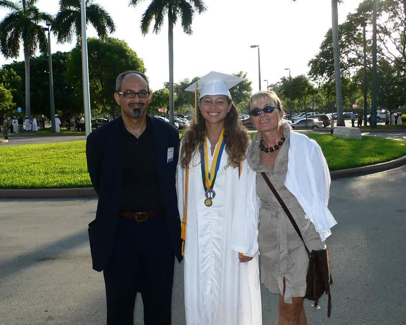 Helenna with her parents