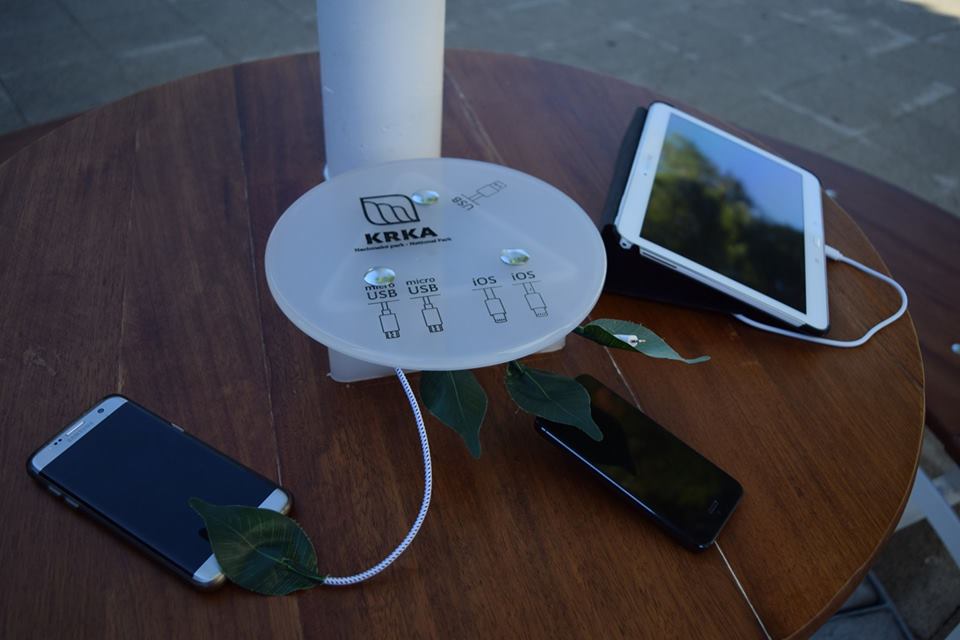 Solar trees will provide Wi-Fi and charging facilities (photo credit: NP Krka)