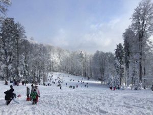 night skiing on sljeme