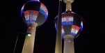 Kuwait Towers Light Up in Colours of Croatian Flag