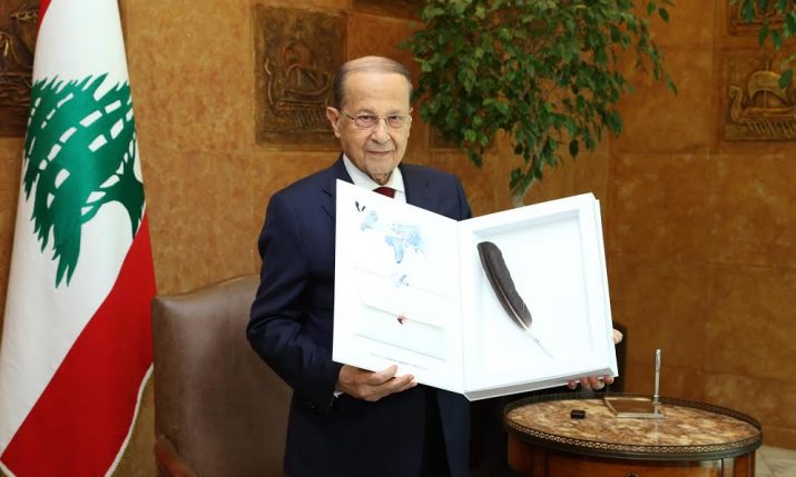 President of Lebanon Receives Klepetan’s Feather & Letter From Croatia as Action Promised