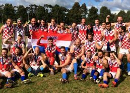 Croatian Aussie Rules Team Winners at AFL International Cup in Melbourne