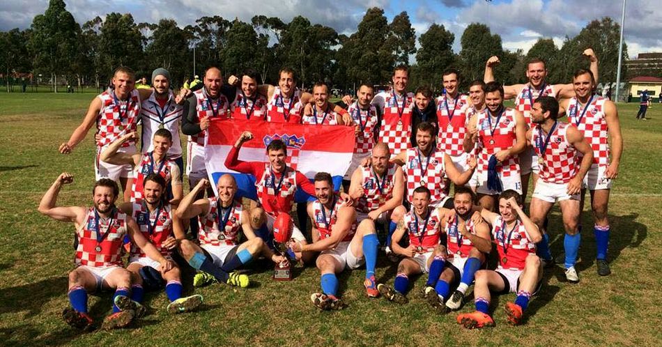 Croatian Aussie Rules Team Winners at AFL International Cup in Melbourne