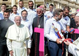 Pope Francis Receives Champion Croatian Water Polo Club VK Jug