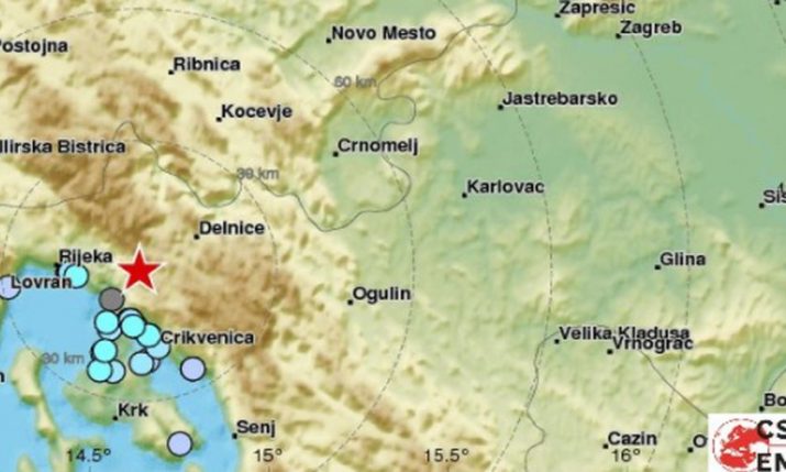 Earthquake Measuring 4.1 Strikes Near Rijeka