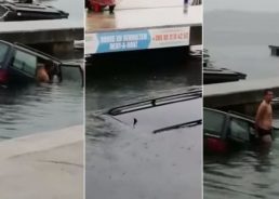 [VIDEO] Floods in Dalmatia: Heroics as Man Rescued from Sinking Car