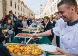 Massive Dining Table in Dubrovnik Marks End of Tourist Season
