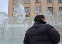 Ice Sculptures Celebrating World Cup Nations on Display in Moscow