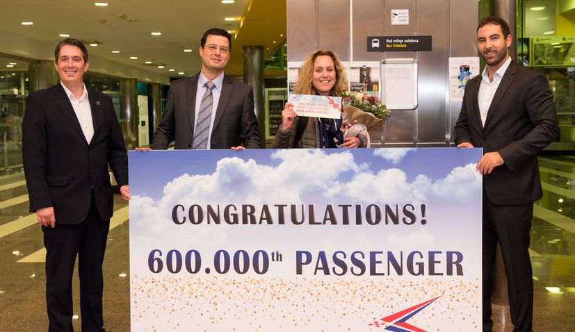 Zadar Airport welcomes 600,000th passenger for first time in its history 