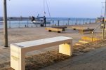 Smart bench from Croatia placed at Old Jaffa Port in Tel Aviv, Israel
