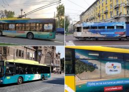 Buses & trams in European cities painted with Croatia motifs
