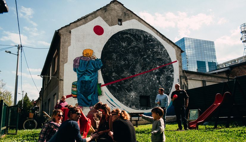 Impressive mural brings small Zagreb park back to life