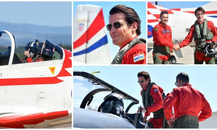 Actor Goran Višnjić joins Croatian Air Force aerobatic team “Wings of Storm“ on flight