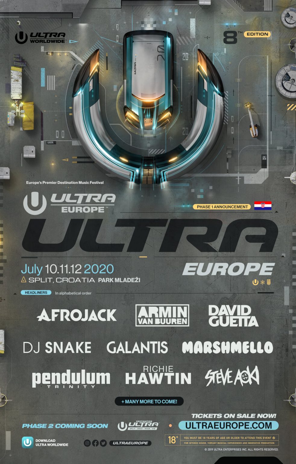 Ultra Europe 2020 First headliners revealed Croatia Week