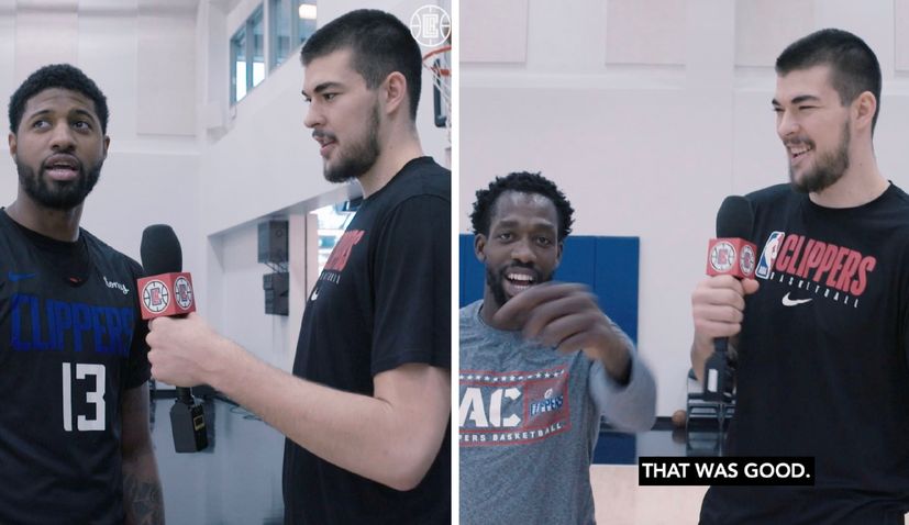 VIDEO: Ivica Zubac teaches his LA Clippers teammates some Croatian