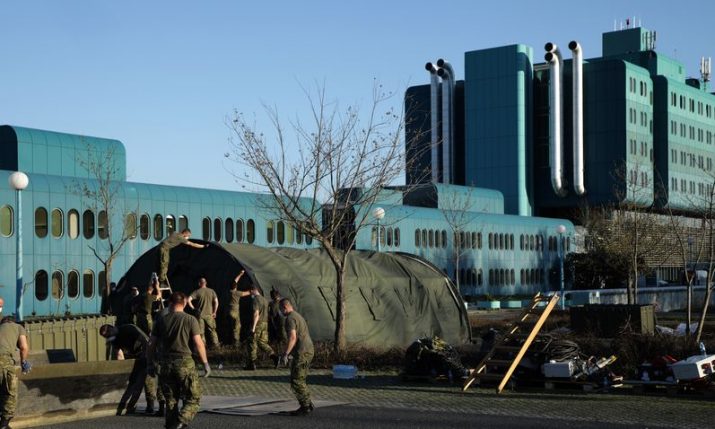 Croatian army erecting medical tent camp outside Zagreb hospital | Croatia Week