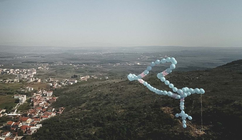 VIDEO: Large rosary balloon released with a prayer above Medjugorje