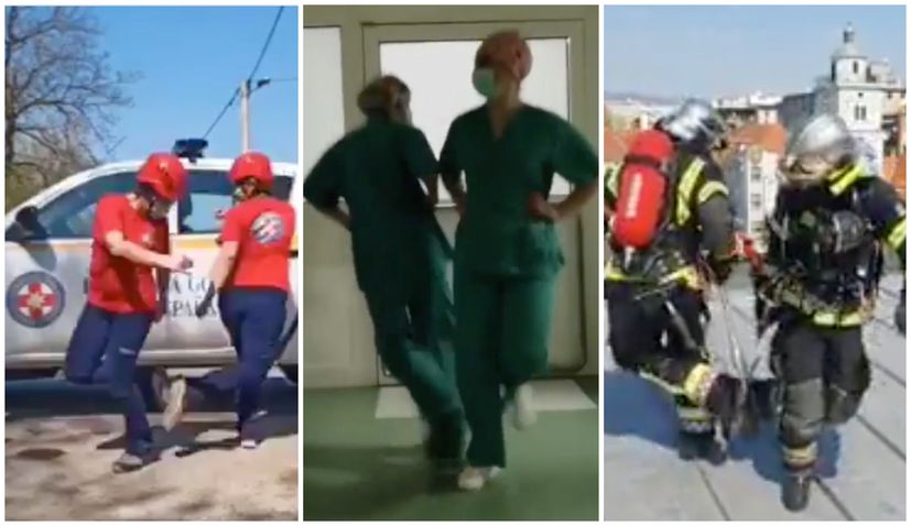 VIDEO: Croatian nurses, firefighters, rescue service accept dance challenge 