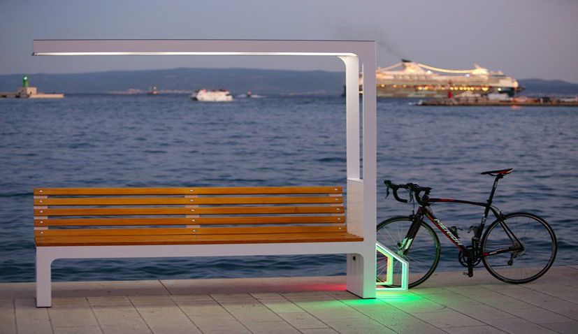 Croatian smart bike bench stand to go on Auckland waterfront in New Zealand