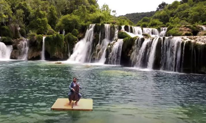 VIDEO: Hauser gives birthday performance afloat in Krka National Park 