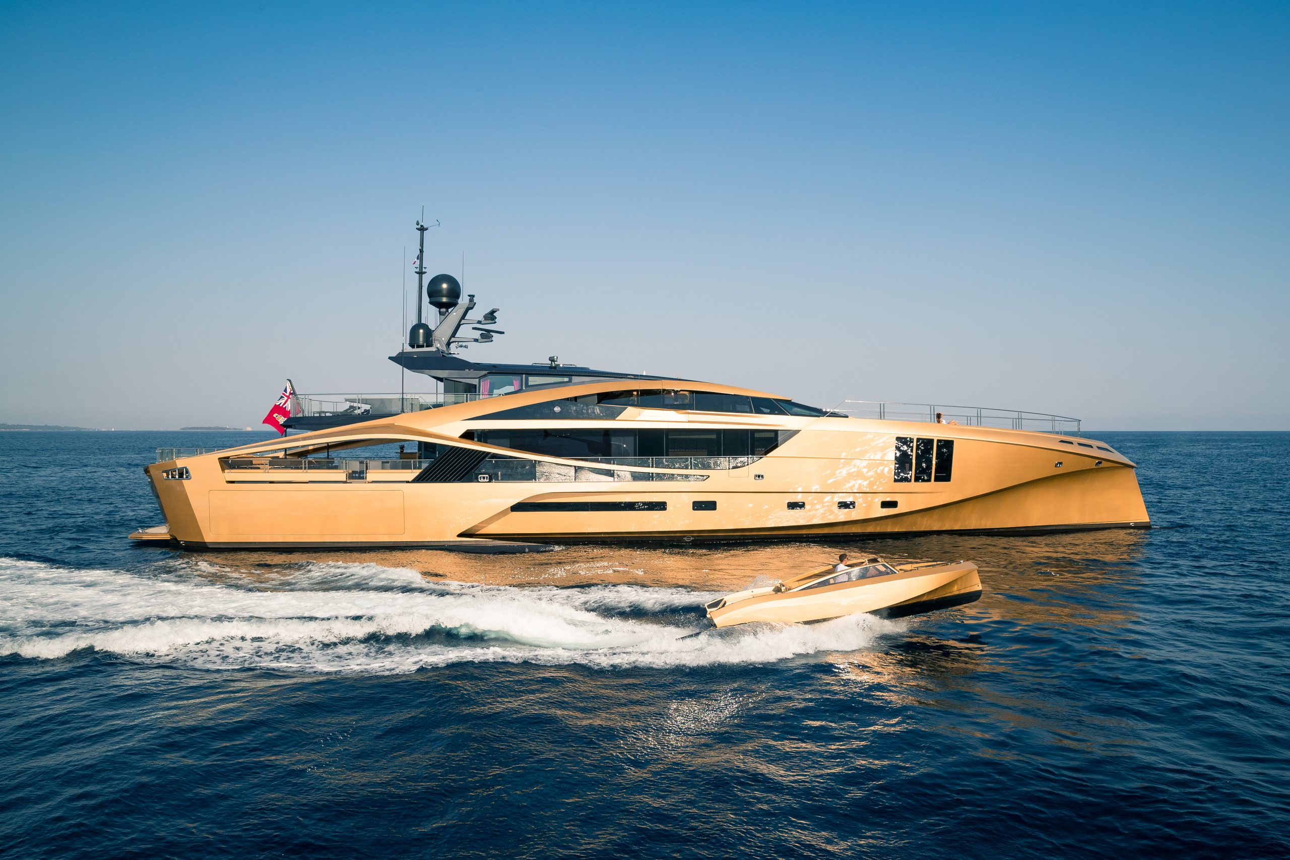 gold mega yacht