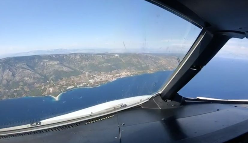 VIDEO: Cockpit view of first-ever Airbus A319 taking off and landing at Brač Airport 