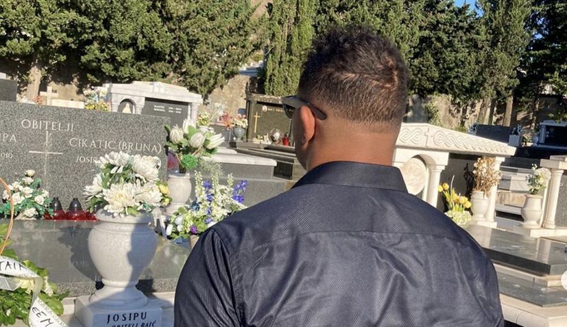 UFC star Alistair Overeem visits grave of Croatian fighting legend Branko Cikatić in Croatia