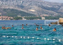 PHOTOS: Croatian water polo team play special match off Korčula island   