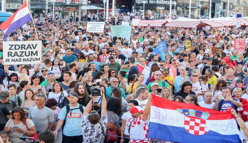 Anti-COVID Freedom Festival held in Zagreb on Saturday