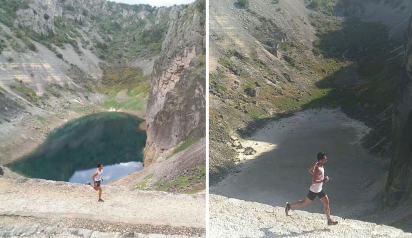 PHOTOS: Blue Lake in Imotski completely dries up