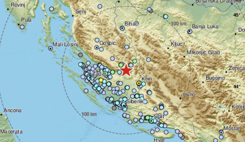 Earthquake measuring 4.2 hits Gračac in Croatia, felt across Dalmatia