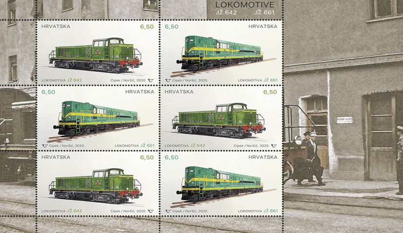 First diesel-electric locomotives in Croatia motif of new commemorative postage stamps