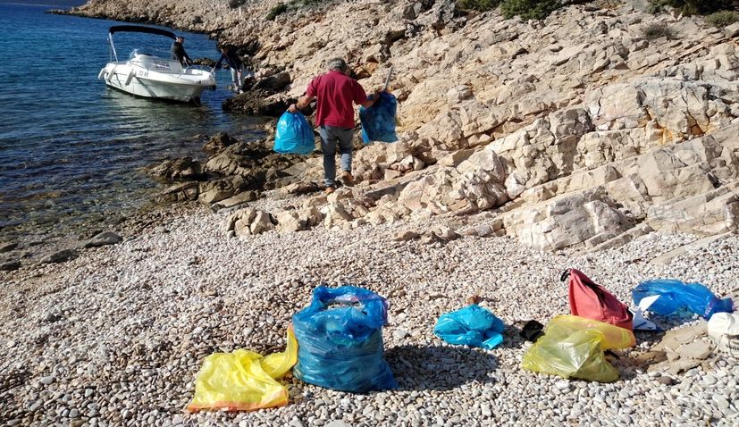 five tonnes of marine debris was collected on Croatian coast