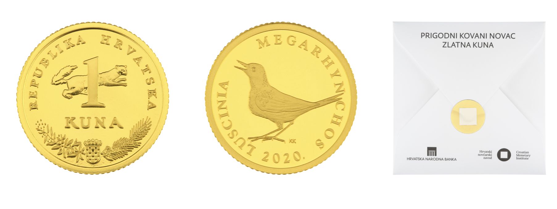 croatian gold coin one kuna