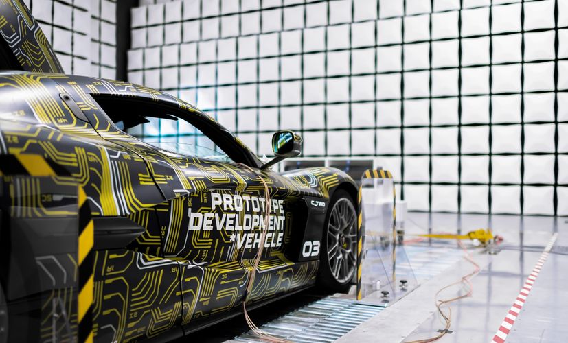 Rimac C_Two put through its paces with ElectroMagnetic Compatibility testing 