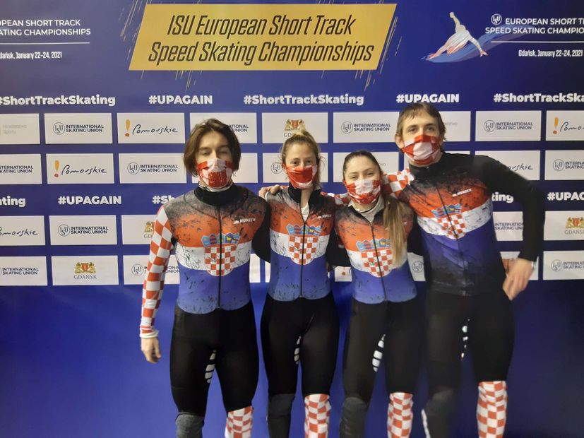 Croatian team 2021 European Short Track Speed Skating Championships