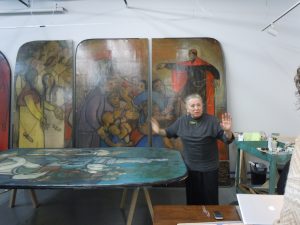 5 medallions of Croatian history mural looking for a home