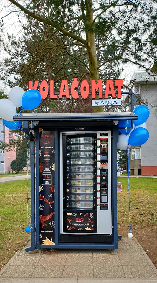 first cake vending machine in croatia varazdin