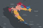 Map of Croatia showing most popular names over generations